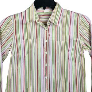 J Crew Striped Shirt Women S Tailored Preppy Chic Classic Workwear Office Staple